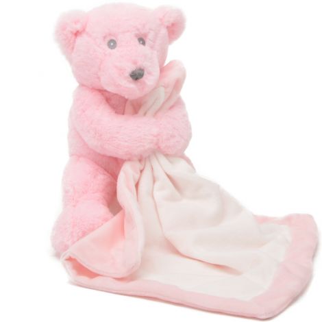 1037P-B : 12" Bubsy Bear w/ Blankie (pink)