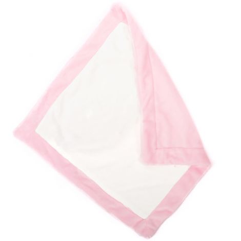 KH00-BP : 12" x 12" Baby Blanket (Pink) (2 sided)