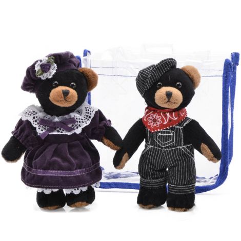 (C70) Mini Friends (Purple Ruth & Railroad Black Bears)